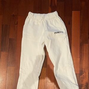 White fiorucci sweatpants